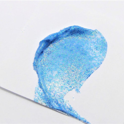 Daily ART Glitrová pasta modrá 50 ml - Ukázka použití