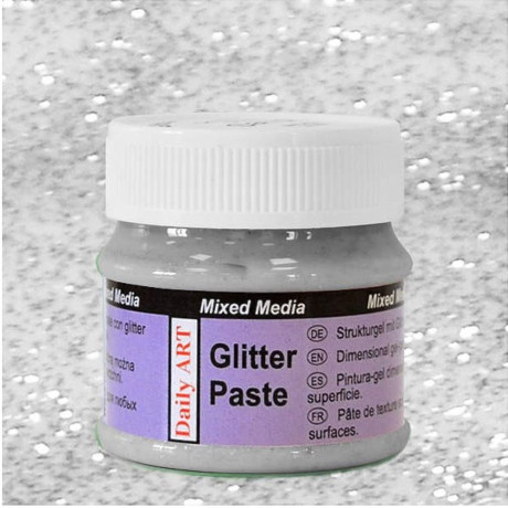 Daily ART Glitrová pasta Stříbrná zářivá 50 ml
