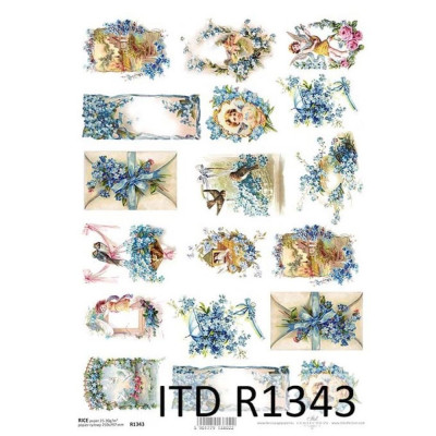 Itd. Collection Rýžový papír Pomněnkové kartičky A4