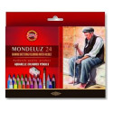 Koh-i-noor Akvarelové pastelky Mondeluz 3711/24 sada 24 ks papírová krabička