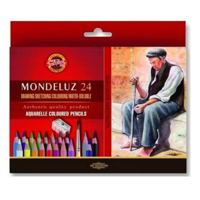 Koh-i-noor Akvarelové pastelky Mondeluz 3711/24 sada 24 ks papírová krabička