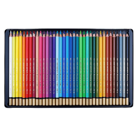 Koh-I-Noor Akvarelové pastelky Mondeluz 3725/36 sada 36 Ks Plech Otevřená krabička