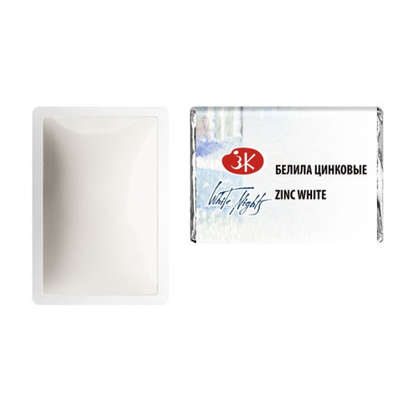 White Nights Akvarelová barva 2,5 ml Zinc White 100. Běloba zinková - pánvička.