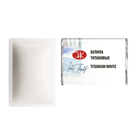 White Nights Akvarelová barva 2,5 ml Titanium White 101 pánvička