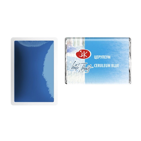 White Nights Akvarelová barva 2,5 ml Ceruleum Blue 503. Pánvička 2,5 ml.