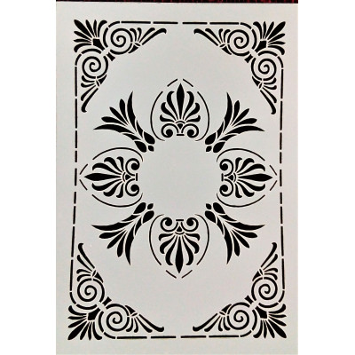 Šablona plasová, Mandala, rohový ornament, A5