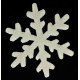 Výřez z překližky, Vločka sněhová bílá, 4,5 cm