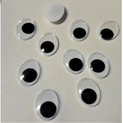 Očíčka plastová, oválná, 20mm x 15 mm