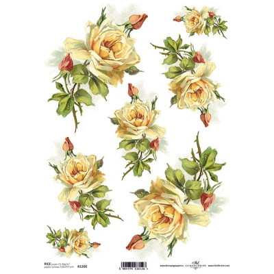 Rýžový papír Žuté růže