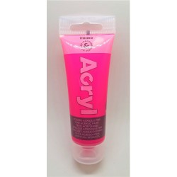 Akrylová barva, Růžová fluorescenční, 75 ml