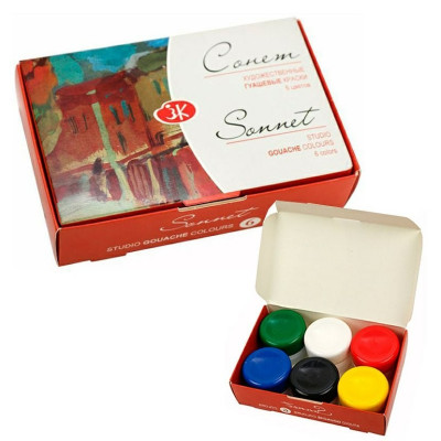 Sada kvašových temperových barev Sonnet 6 x 20 ml