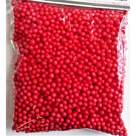 Polystyrenové kuličky červené 4-6 mm 8 g