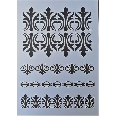 Šablona plastová Vintage ornamenty A5