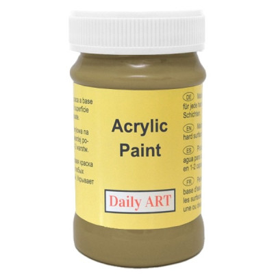 Akrylová barva olivová 100 ml, DailyART