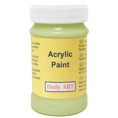 Akrylová barva  pistáciová matná 100 ml, DailyART