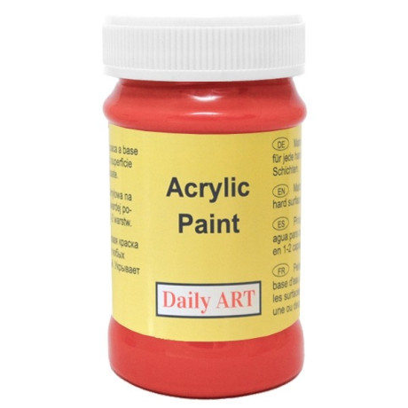 Akrylová barva šarlatová matná 100 ml, DailyART