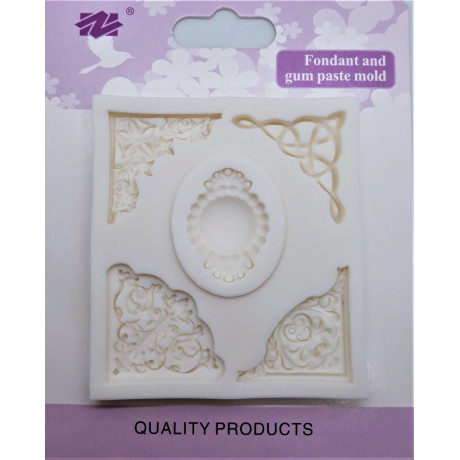 Silikonová forma Ornamenty 5 vzorů 7 x 7,5 x 1 cm