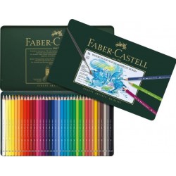 Akvarelové pastelky 36 kusů v kovové kazetě Faber Castell