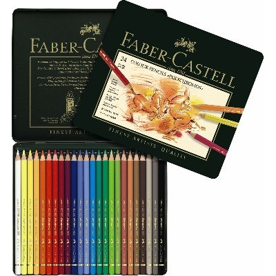 Faber Castell Pastelky 24 ks v kovové krabičce Polychromos umělecké
