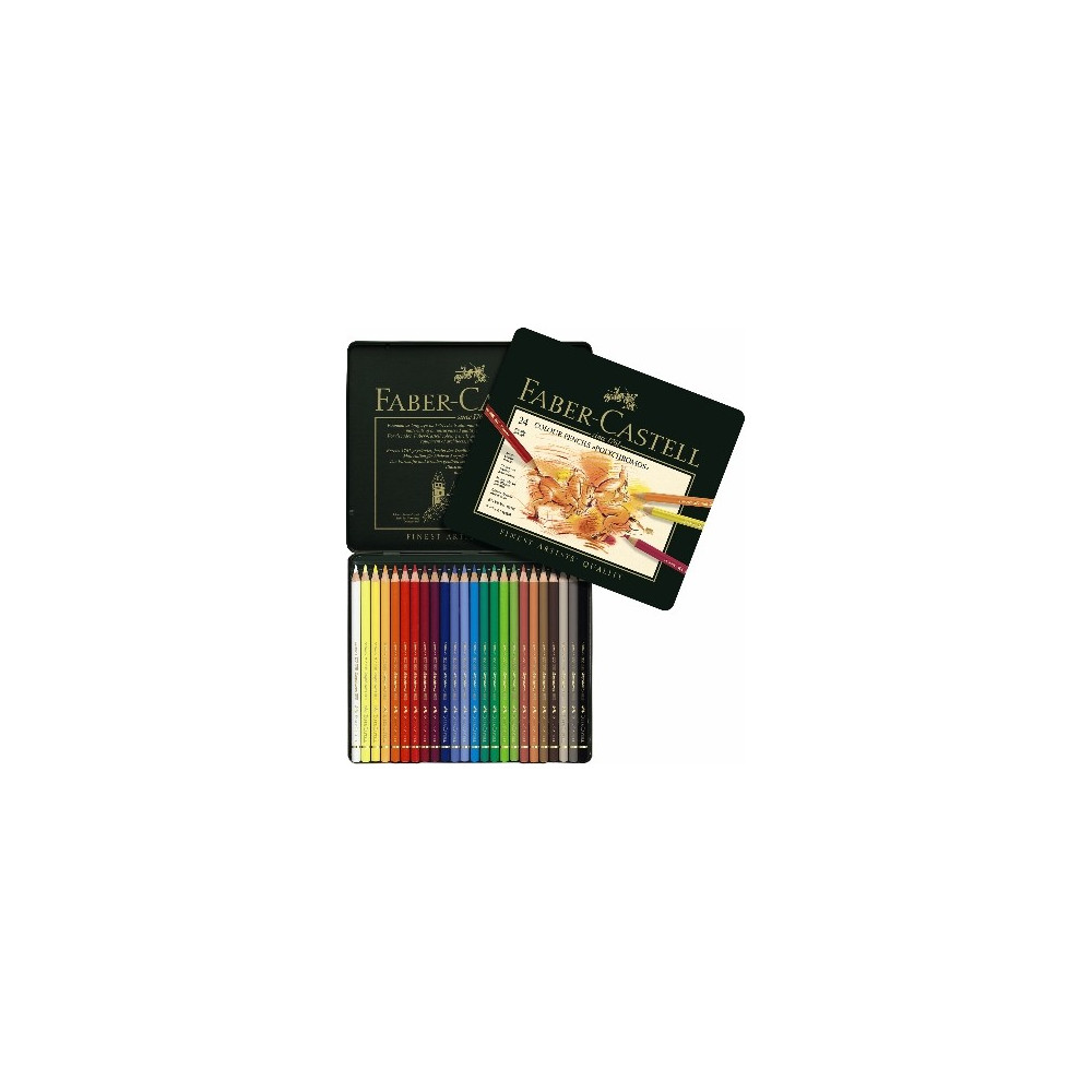 Pastelky Polychromos v kovové kazetě 24 kusů Faber Castell