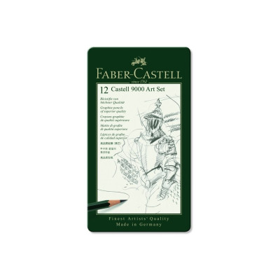 Grafitové tužky sada Faber Castell 12 kusů v kovové kazetě