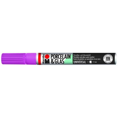 Popisovač na sklo a porcelán malinový 1-2 mm hrot Marabu