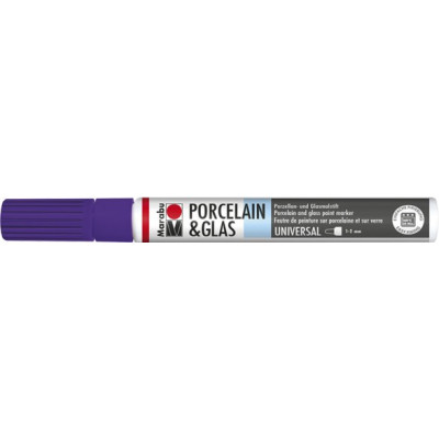 Popisovač na sklo a porcelán fialový 1-2 mm hrot Marabu