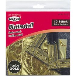 Zlaté plátky 14x14 cm 10 kusů Meyco