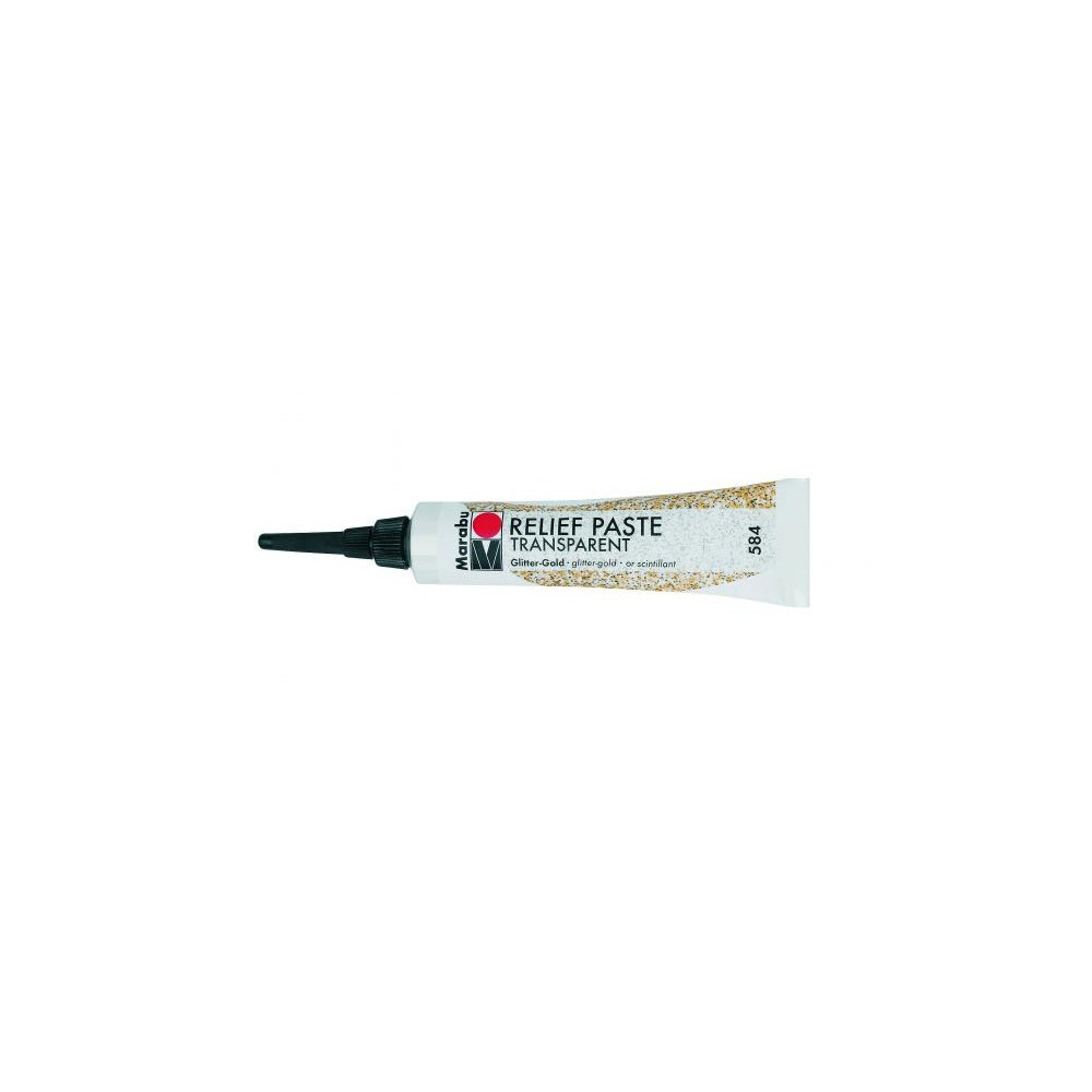 Reliéfní pasta transparentní zlatá glitrová 20 ml Marabu Reliéfní pasta transparentní zlatá glitrová 20 ml Marabu