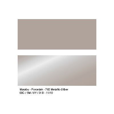 Barva na porcelán a sklo 15 ml stříbrná metalická Marabu