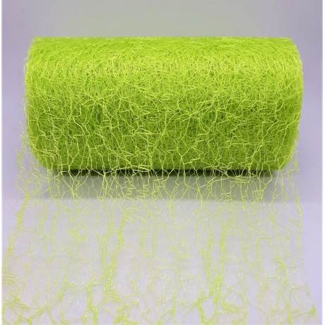 Aranžovací tkanina fibre jarní zelená 12 cm x 9,1 m