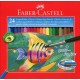 Pastelky akvarelové 24 kusů v kartonové krabičce + štětec Faber Castell