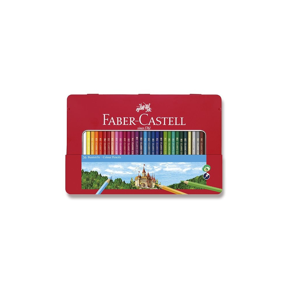 Pastelky sada 36 kusů v kovové krabičce Faber Castell