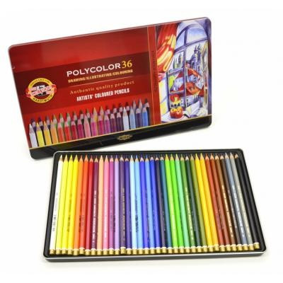 Pastelky akvarelové sada 36 kusů KOH-I-NOOR Mondeluz v kovové kazetě