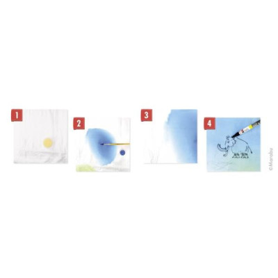 Barva na textil akvarelová žlutá 15 ml Marabu