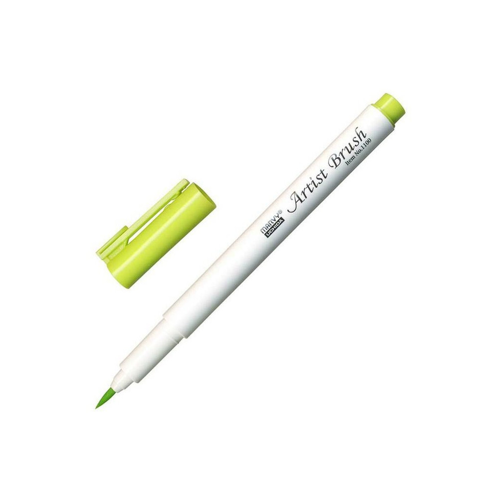 Artist brush pen Yellow green Marvy Uchida