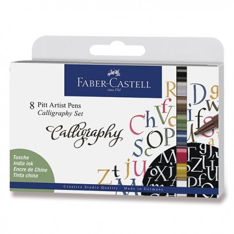 Kaligrafická sada Pitt Artist Pens 8 kusů Faber Castell