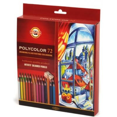 Pastelky Polycolor 72ks v papírové krabičce umělecké KOH-I-NOOR