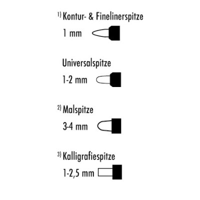 Popisovač akrylový matný černý 1-2 mm Marabu