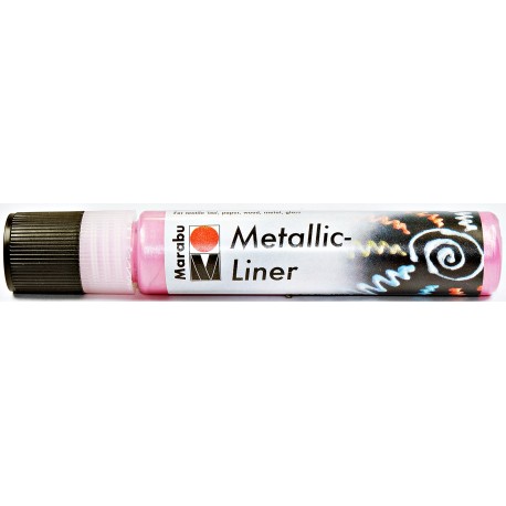 Metalický liner růžový 25 ml Marabu