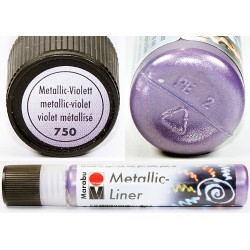 Akrylový metalický liner fialový 25 ml Marabu