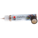 Akrylový metalický liner hnědý 25 ml Marabu