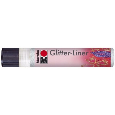 Glitrový liner bílý 25 ml Marabu