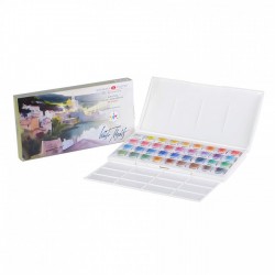Akvarelové barvy sada 36 kusů v plastové krabičce White Nights Nevskaya Palitra