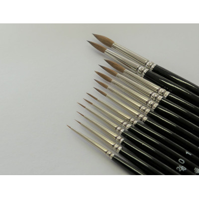 Štětec Kolinsky 100% sobol  série 195 kulatý Lineo