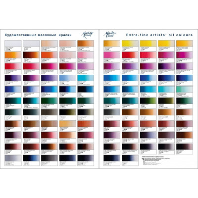 Vzorník olejových barev Master Class Nevskaya Palitra