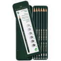 Grafitové tužky sada 6 kusů v kovové krabičce Faber Castell