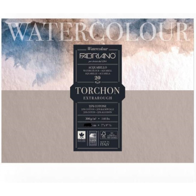 Blok na akvarel 20 listů 300g/m² 30,5 x 45,5 cm Torchon Fabriano
