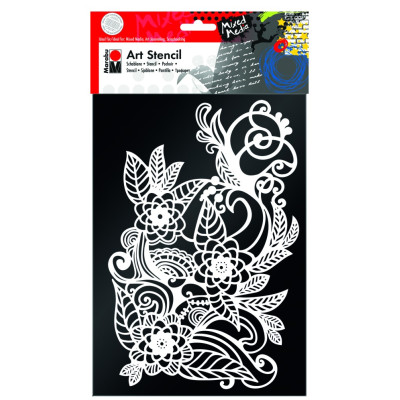 Šablona Květinový ornament 27x20 cm Marabu