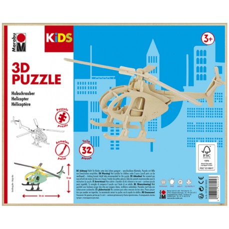 3D Puzzle Helikoptéra 26x13 cm Marabu